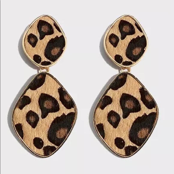 Leopard print dangles